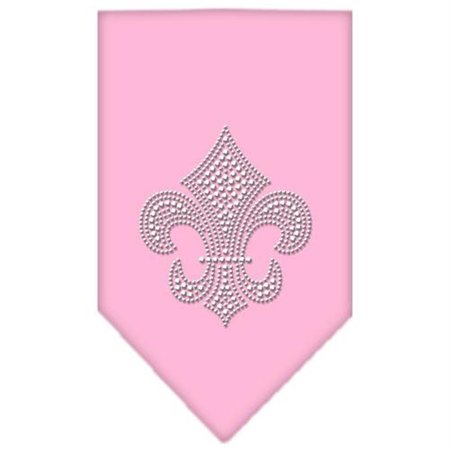 UNCONDITIONAL LOVE Fleur De Lis Rhinestone Bandana Light Pink Large UN788145